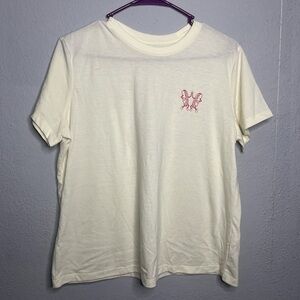 Universal Thread Cream Tee with Pink Design